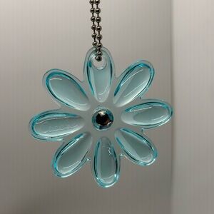 Coach Y2K  Aqua Floral Keychain